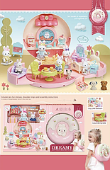 Флоксові фігурки, Будиночок 6695 з сім’єю зайчиків, з аксесуарами,меблями та посудом від 3х років