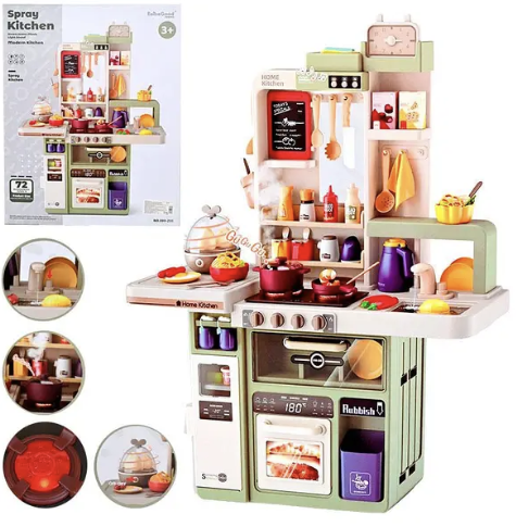 Дитяча кухня "Sprey Kitchen 889-231" з водою і парою, світлові та звукові ефекти, 93 см від 2х років, фото 1