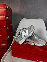 Обувь женская Кроссовки New Balance серые с белой подошвой Легкие спортивные кроссовки Эластичная обувь