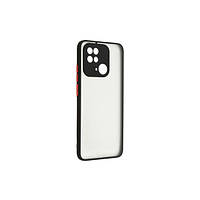 Чохол Soft Silicon+мат.акрил Redmi 10C Ukraine Post Black