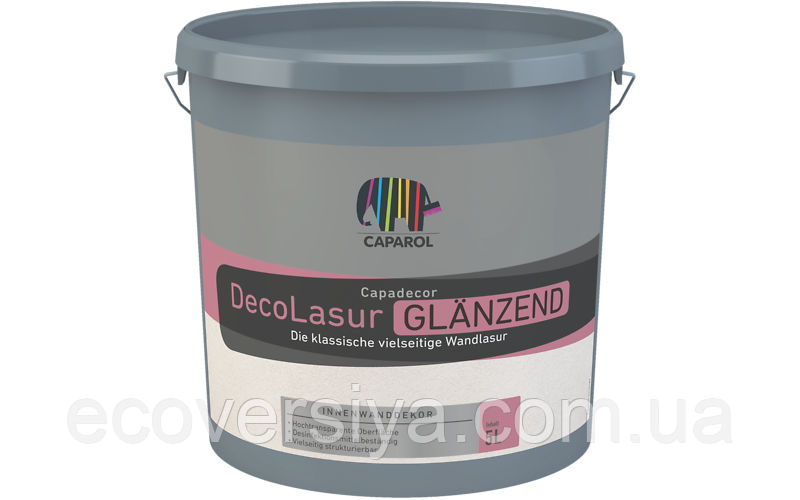 Лазур глянцева для стін DecoLasur Glänzend