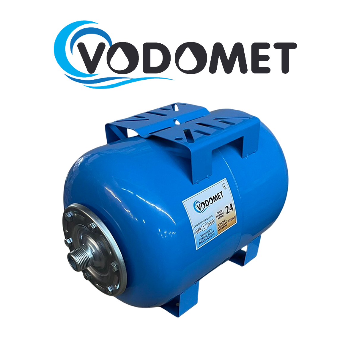 Гідроакумулятор горизонтальний VODOMET-24 л Розширювальний бак для водопостачання