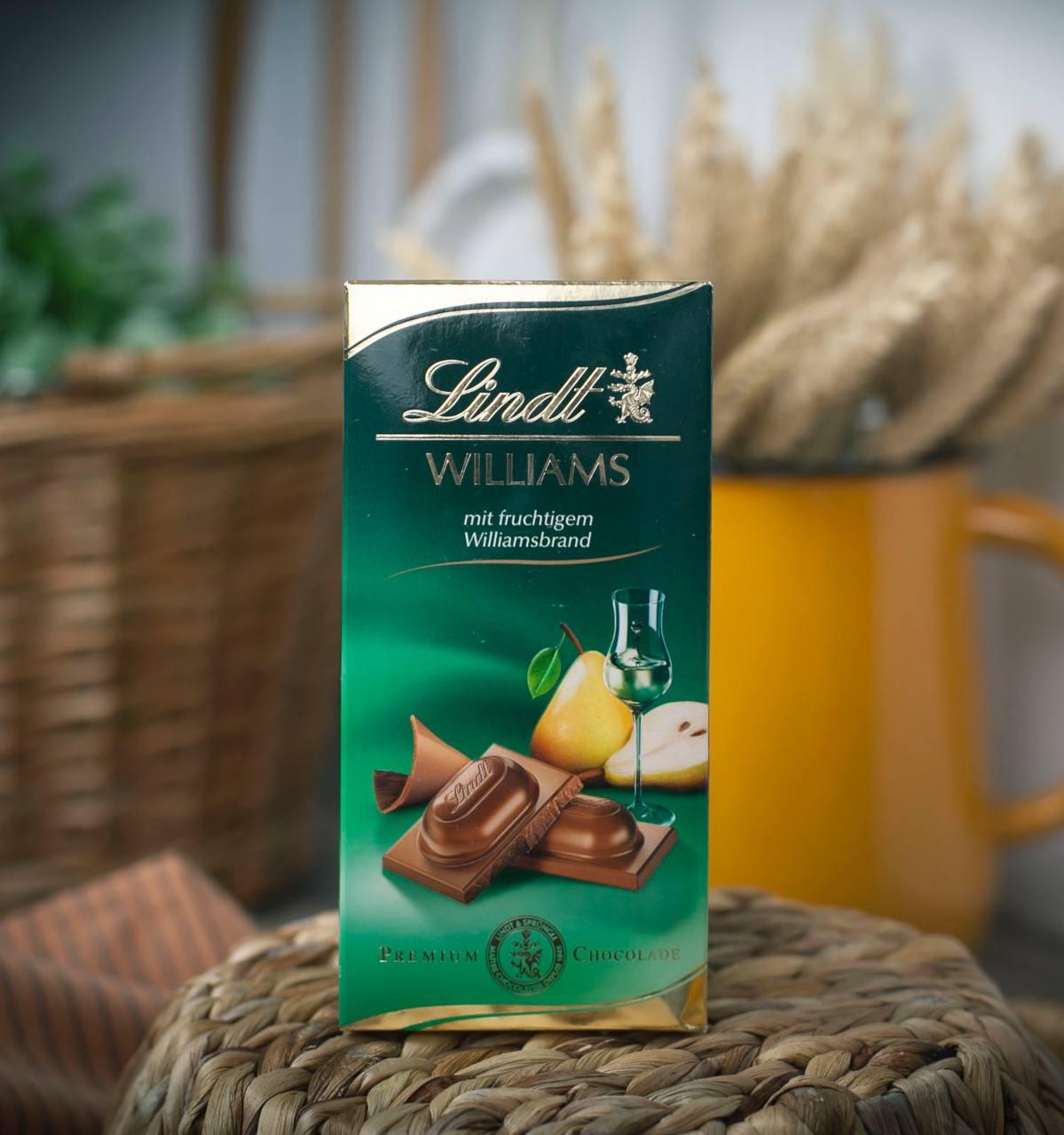 Шоколад Lindt Williams 😍 з грушевим лікером 100 г. Швейцарія