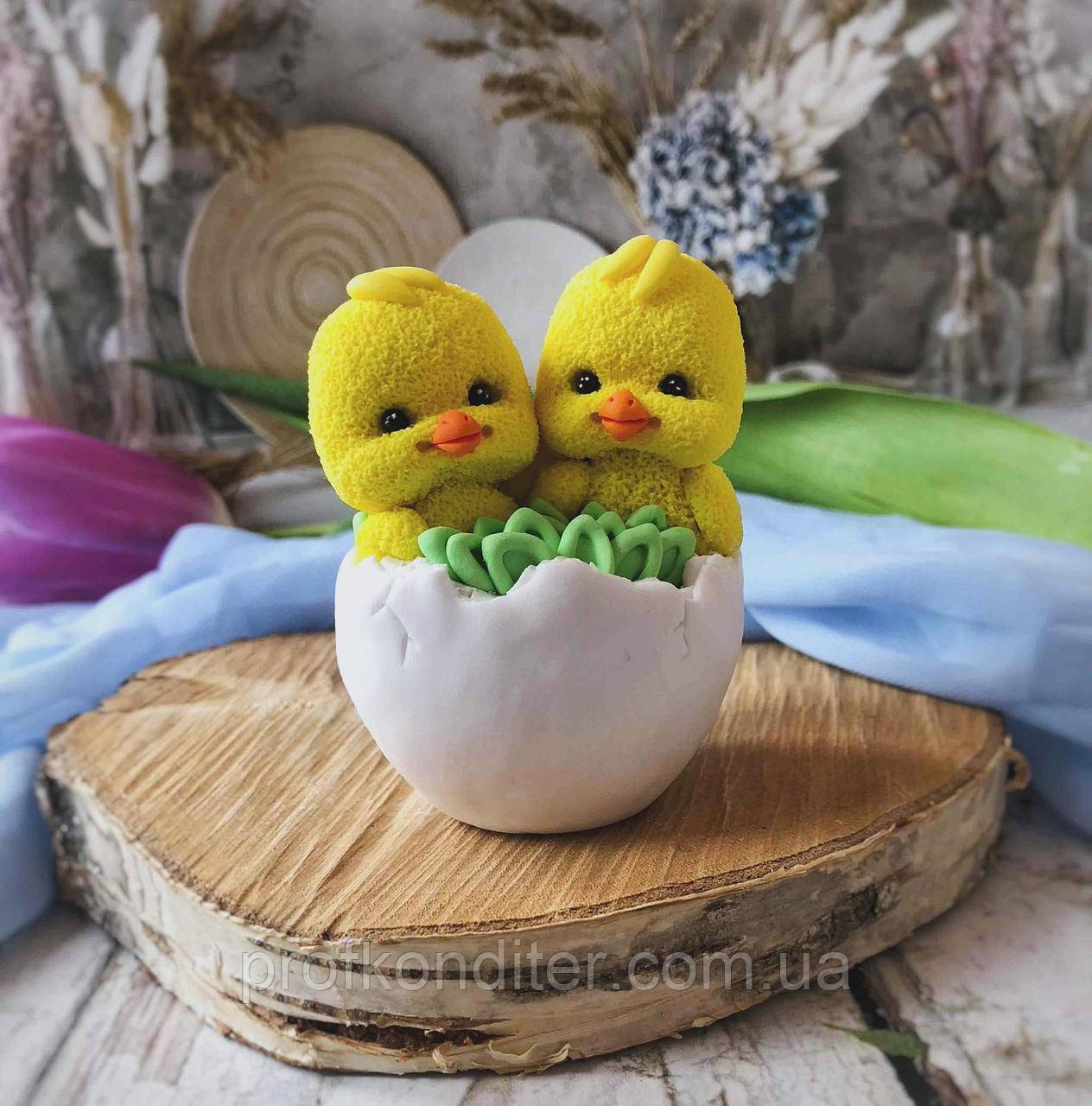 Ексклюзив1 Силіконовий молд для шоколаду "Циплята в яйці", фото 1