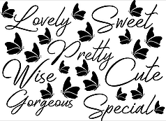 Набір написів на кулі 9" - 7 компліментів