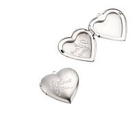 Медальйон Finding Кулон серце Основа під вставку 21 мм х 17 мм Сталистий 29 мм x 29 мм