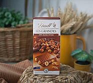 Шоколад молочний з цілим горіхом Lindt Les Grandes Haselnusse 150 г. Швейцарія, фото 2