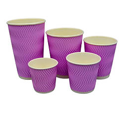 Стакан гофрований Лавандовий S хвиля