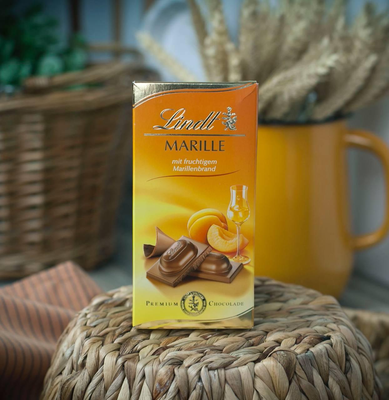 Шоколад Lindt Marille 😍 з абрикосовим лікером 100 г Швейцарія