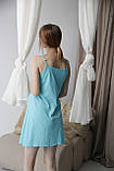 Халат та сорочка для вагітних та годуючих Pregnant Style Christina-2 44 Синій-Бірюзовий, фото 6