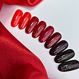 NAILSOFTHENIGHT Let’s special Céline — темно–червоний з червоними блискітками гель лак для нігтів, що перекриває в один шар, 10 мл, фото 4