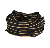 Блискавка № 5 двобічна сумкова колір чорний/золото, металева метражна від 1 м (04M-5 )