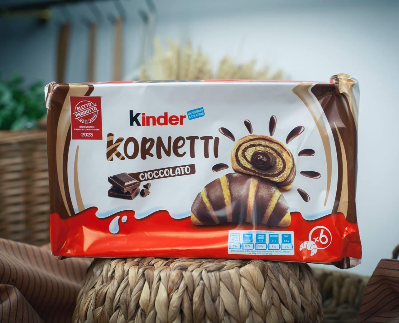 Круасани Kinder Kornetti Шоколад 252г. Німеччина, фото 1