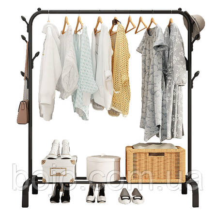 Стійка-вішалка для одягу Clothes Rack TW603, Чорний (N-75), фото 3