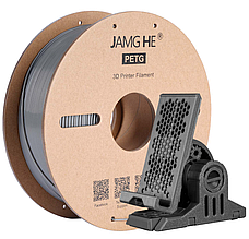 Пластик в котушці для 3D друку PETG Jamg He 1,75 мм 1 кг сірий (Grey)