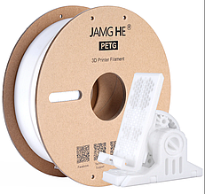 Пластик в котушці для 3D друку PETG Jamg He 1,75 мм 1 кг білий (White)