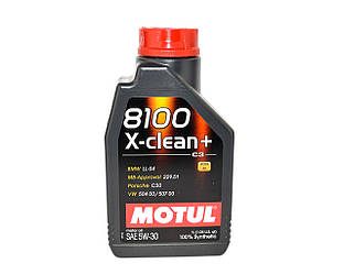 Моторна олива Motul 8100 X-clean+ 5W-30, 1 л. - ACEA C3