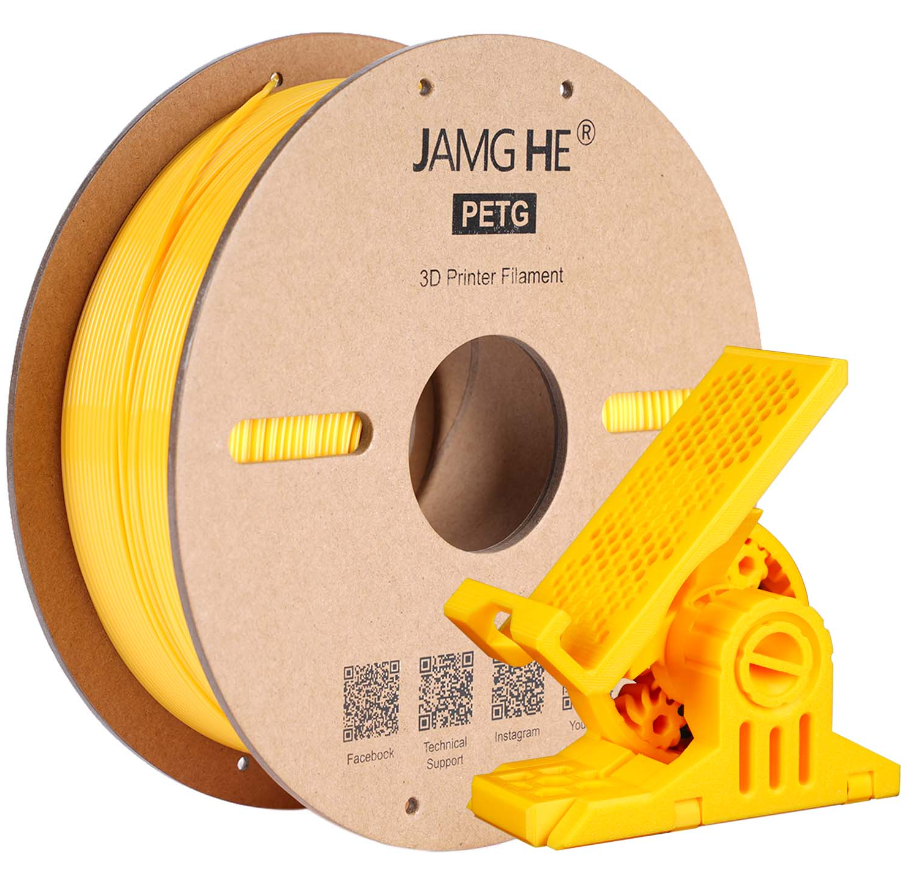 Пластик в котушці для 3D друку PETG (Copet) Jamg He 1,75 мм 1 кг жовтий (Yellow)