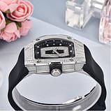 Жіночий кварцовий годинник із сапфіровим склом Pagani Design PD-YS013 Silver-Black, фото 3