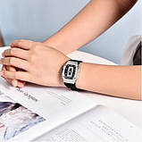 Жіночий кварцовий годинник із сапфіровим склом Pagani Design PD-YS013 Silver-Black, фото 2