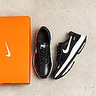 Підліткові шкіряні кросівки Nike Air Max Black, фото 7