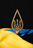 Набір для одного прапора, прапор України 120х180 см, тримач коло, держак 2,5 м, наконечник "Крапля з Тризубом", фото 5