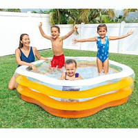 Дитячий надувний басейн Intex "Морська зірка", для дітей от 3 лет, 185х180х53 см, об’єм 466 л