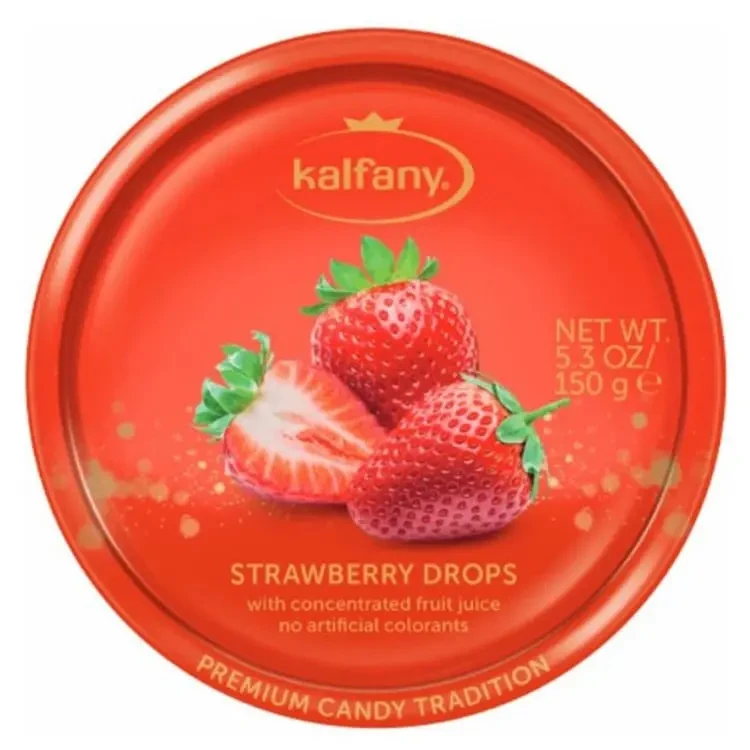 Льодяники Kalfany Strawberry Candies з полуницею 150 г