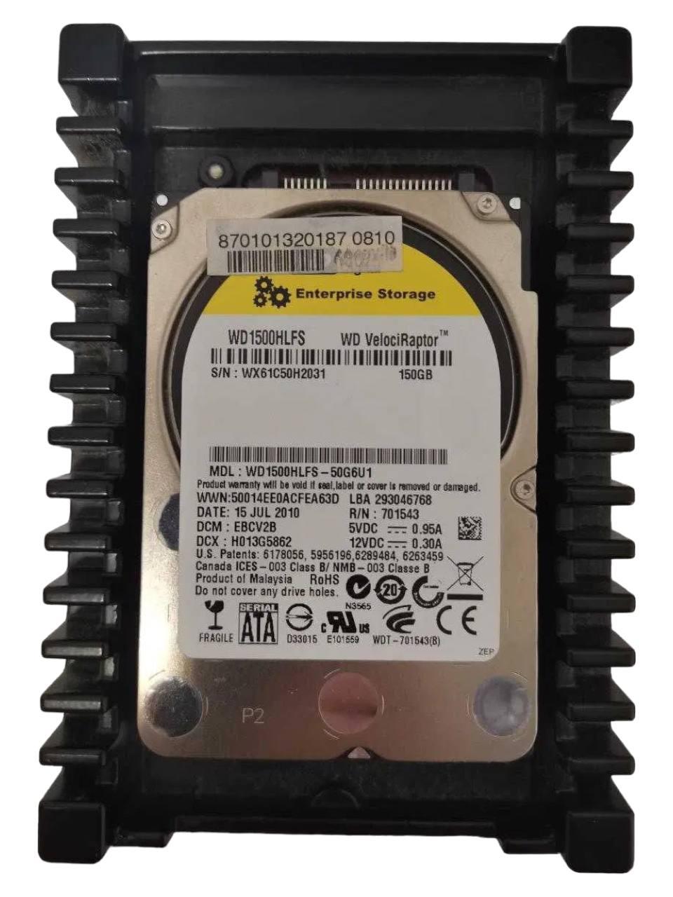 Жорсткий диск 3.5" 150GB WD VELOCIRAPTOR | WD1500HLFS | 10000 об/мин | SERVER | SATAII Б/В