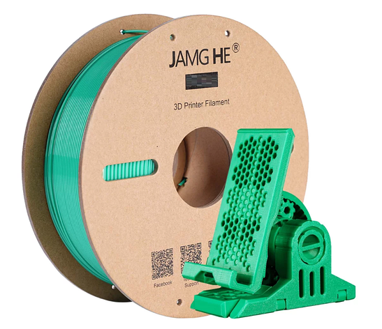 Пластик в котушці для 3D друку PLA Jamg He 1,75 мм 1 кг зелений (Green), фото 1
