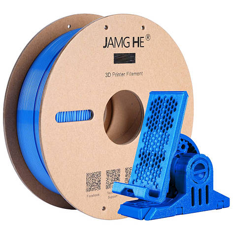 Пластик в котушці для 3D друку PLA Jamg He 1,75 мм 1 кг синій (Blue), фото 1