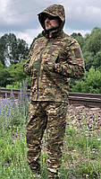 Тактический демисезонний костюм с капюшоном мультикам Камуфляжный тактический костюм огнеупорный мультикам