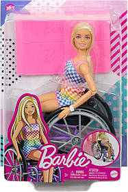Лялька Барбі Модниця Блондинка шарнірна Barbie Fashionistas Doll #194 на інвалідному візку HJT13 оригінал