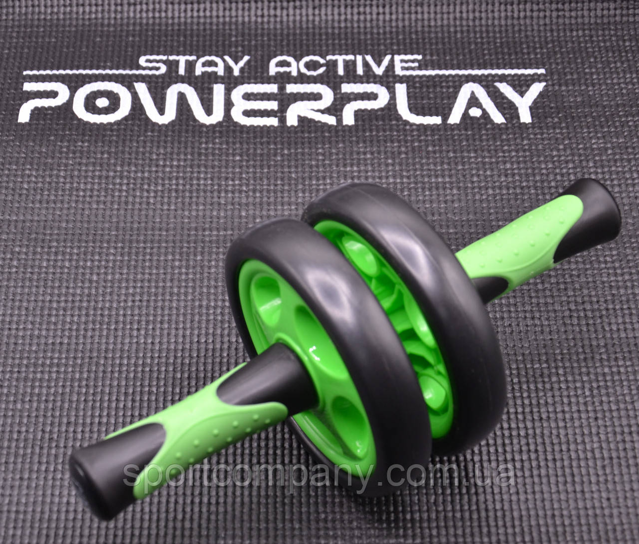 Колесо для тренування преса PowerPlay 4327 ролик комплект для початківців тренажерний спорт гімнастичний