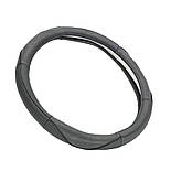 Чехол на руль 38 см М кожаный черный с перфорацией Elegant Plus EL 105 786, фото 2