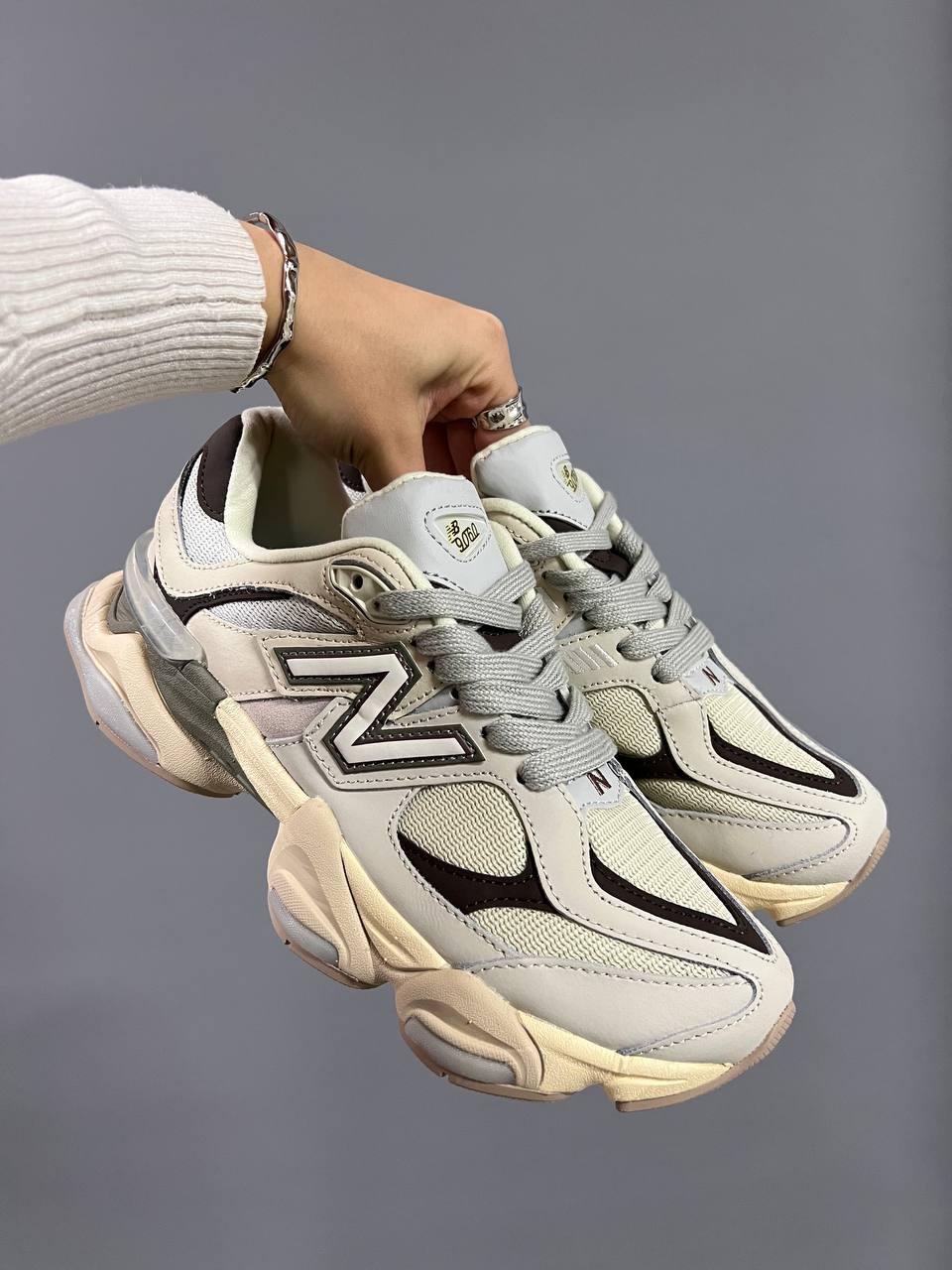 New Balance 9060 Grey matter Timberwolf Covert green чоловічі кросівки cірі (11839)