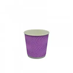 Стакан гофрований 175 мл (20 шт/уп.) Лавандовий S хвиля кр69