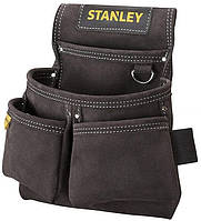 Stanley Сумка для інструменту, кишеня, 4 відділення, міцна якісна шкіра, тримач для молотка, 30х7х33см