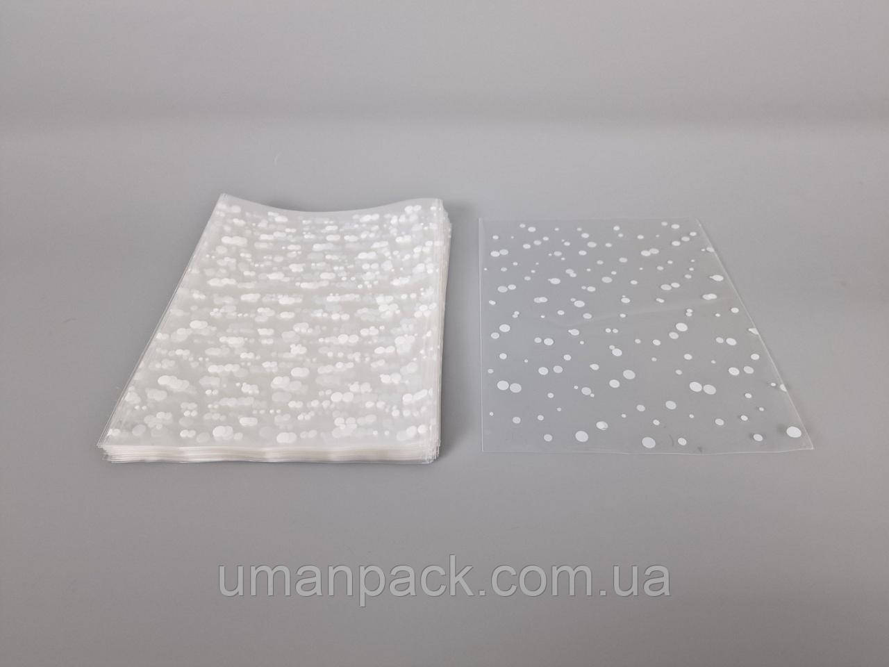 Пакет із малюнком для пакування подарунків (15*20) No384 (1) "Капелька" (100 шт.)