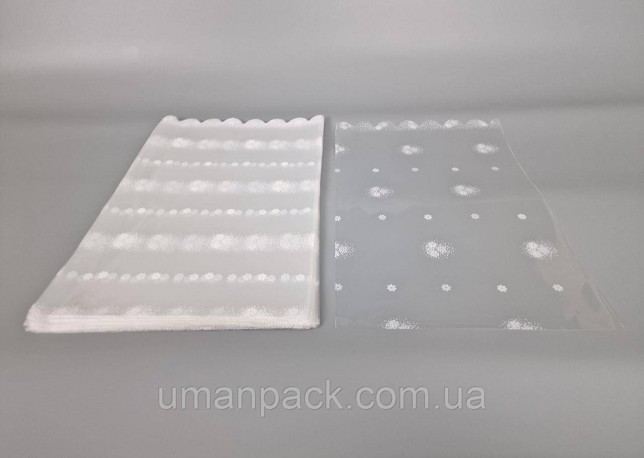 Пакет з малюнком для пакування подарунків (25*40) No388 (4) (ажурний) "Візерунок" (100 шт.)