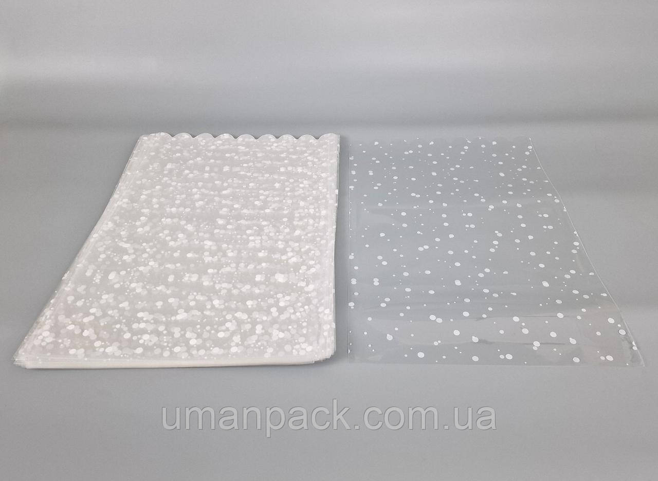 Пакет з малюнком для пакування подарунків (30*50) No393 (1) (ажурний) "Конфеті" (100 шт)