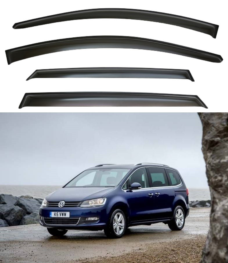 Вітровики Volkswagen Sharan 2010-2022 (скотч) VIP Китай