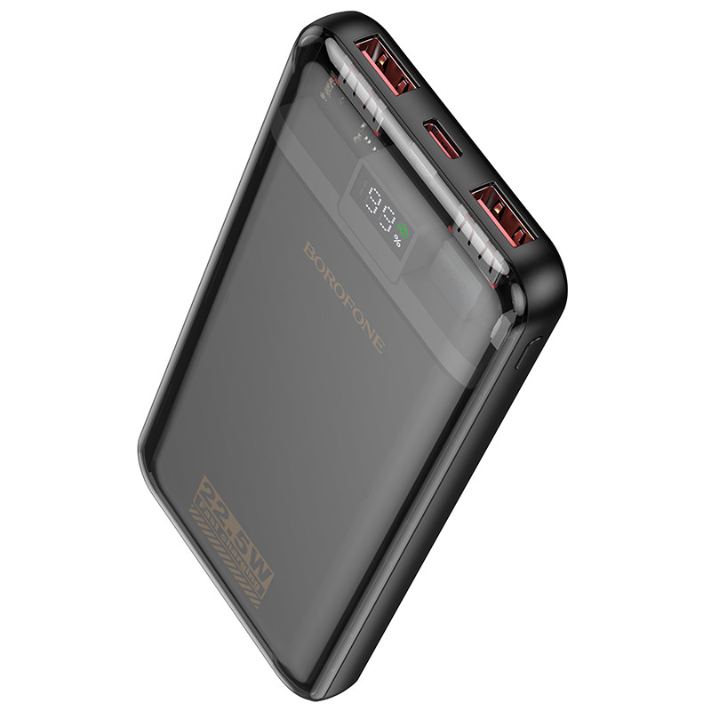 Павербанк із швидкою зарядкою 10000mAh BOROFONE BJ52 |2USB/Type-C, 22.5W+PD20W| Чорний