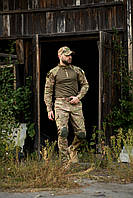 Тактический военный костюм мультикам с наколенниками весна осень, Боевая армейская форма камуфляж Убакс+ trek