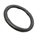 Чохол на кермо 36 см S чорний шкіряний з перфорацією Elegant Plus EL 105 770, фото 4