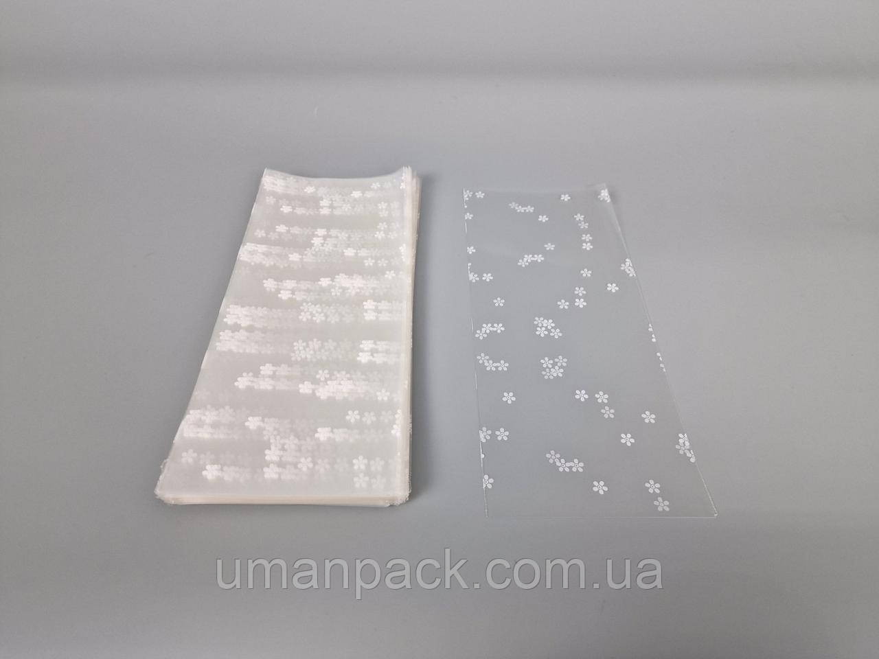 Пакет із малюнком для пакування подарунків (10*25) No002 (3) "Ромашки" (100 шт.)