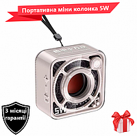 Портативная мини колонка 5W, колонка маленькая с Bluetooth SD картой и FM радио