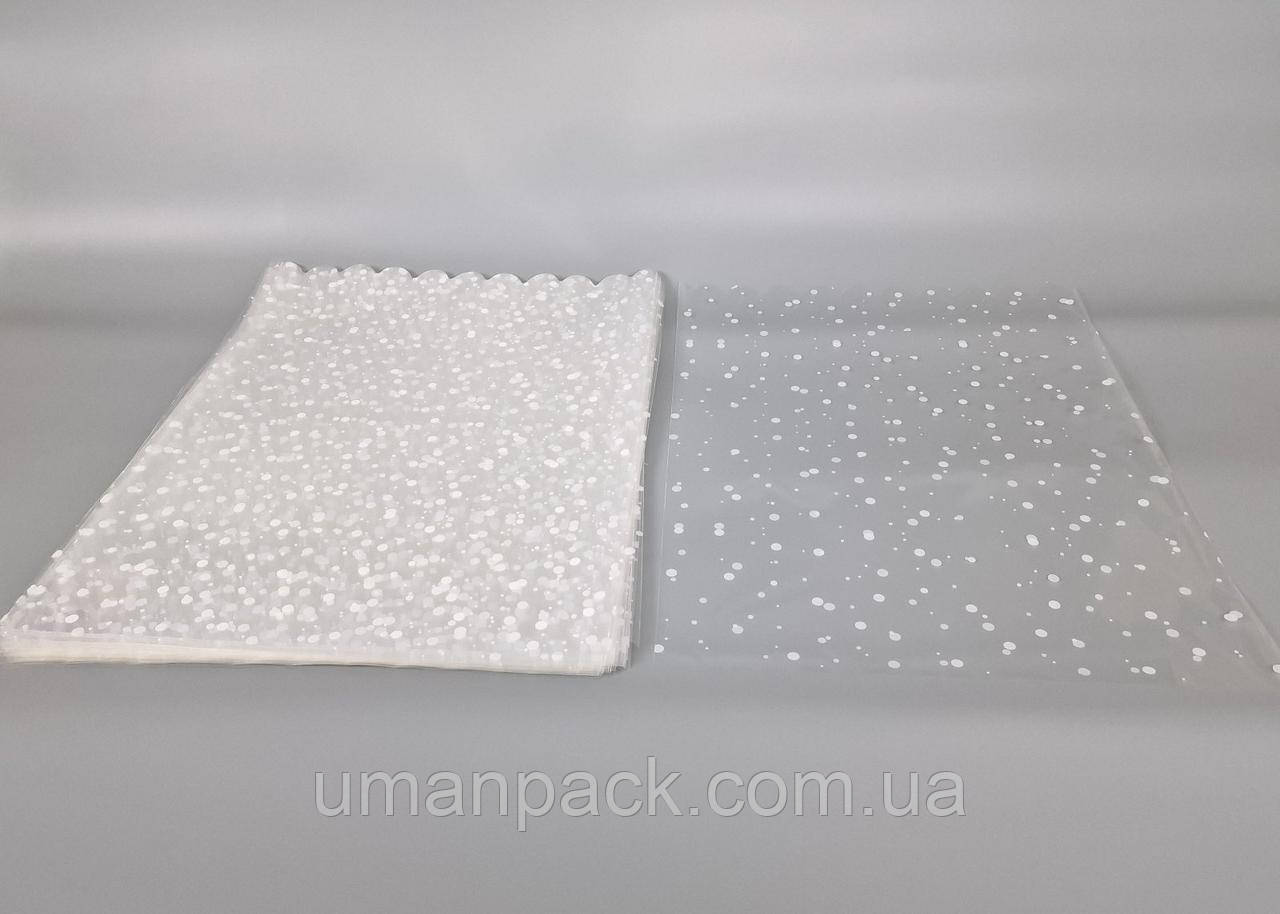 Пакет з малюнком для пакування подарунків (35*50) No395 (1) (ажурний) "Конфеті" (100 шт)