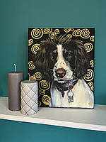 Картина собаки "English springer spaniel" на холсте, ручная работа, реализм