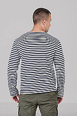 Тельняшка ВМФ із довгим рукавом ГОСТ, чоловіча бавовняна 100%, армійська морська ткані смуги Україна, 48–60 розмір, фото 4